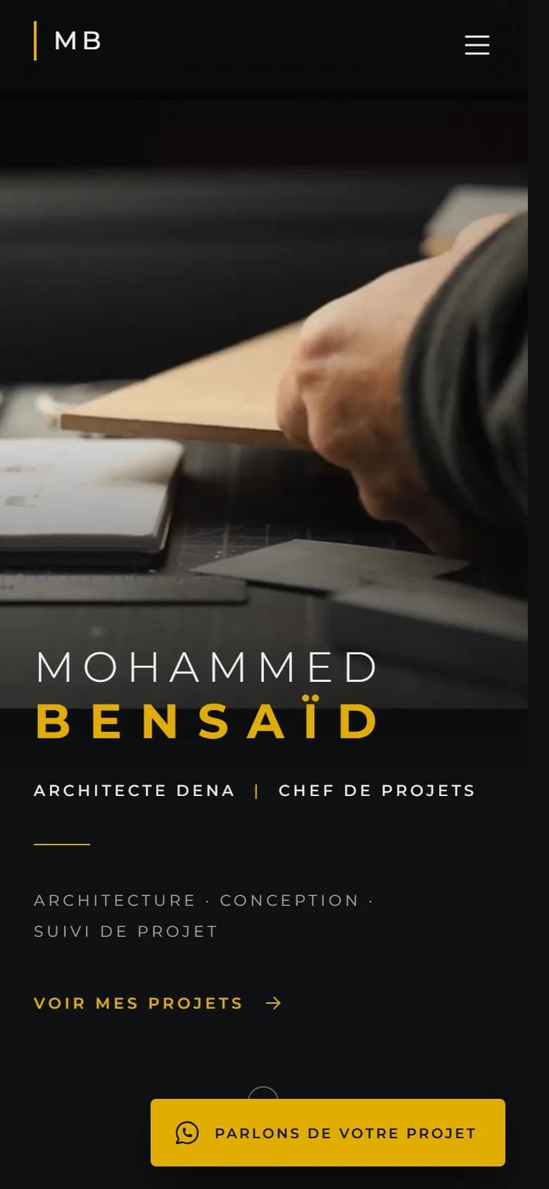 Version mobile du site Mohammed Bensaïd