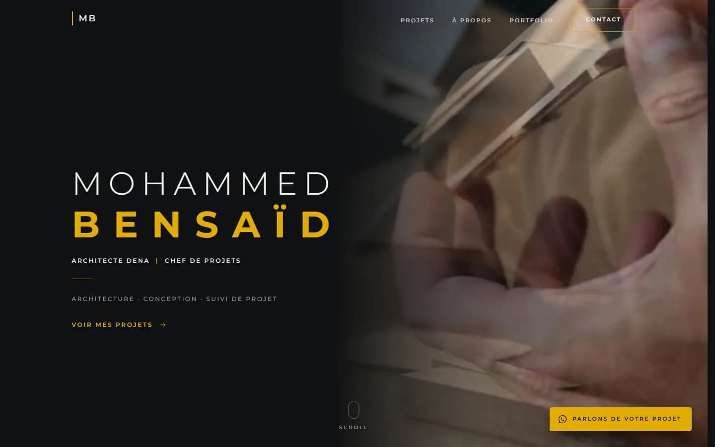 Page d'accueil du site Mohammed Bensaïd